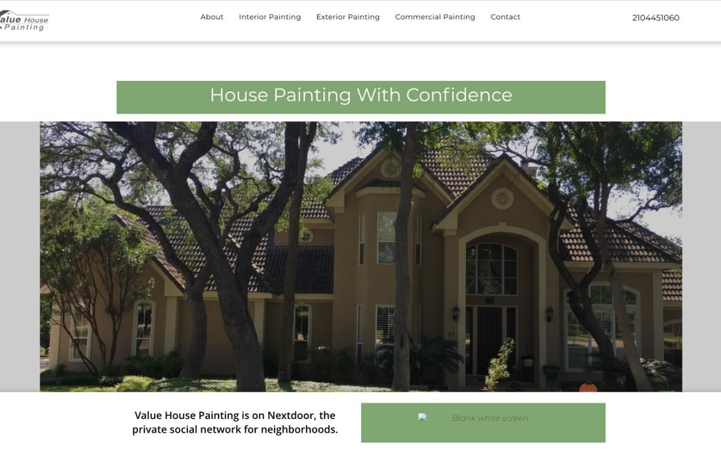 Value House Painting old homepage